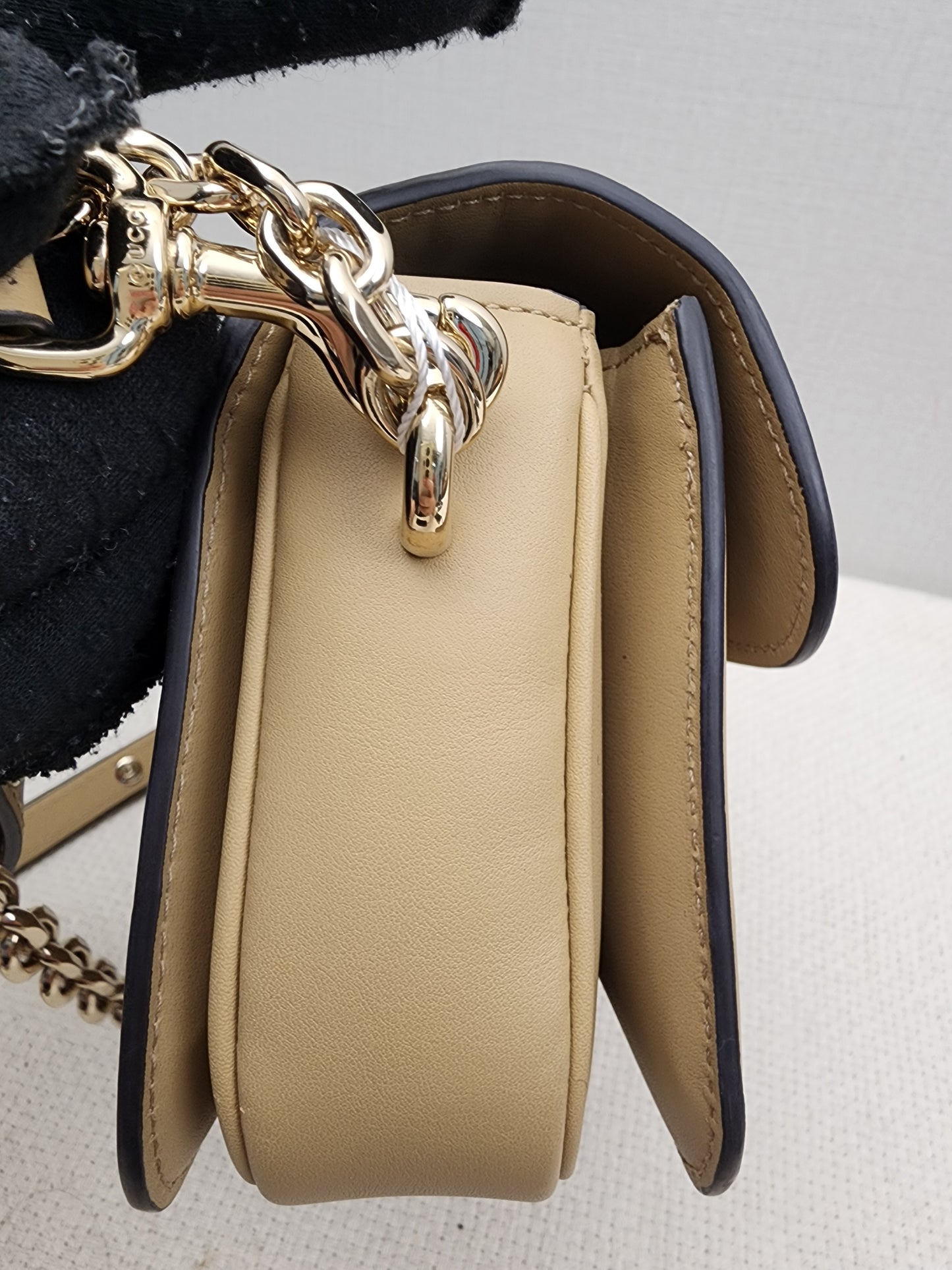 Gucci Beige GG Monogram Small Go Shoulder Bag