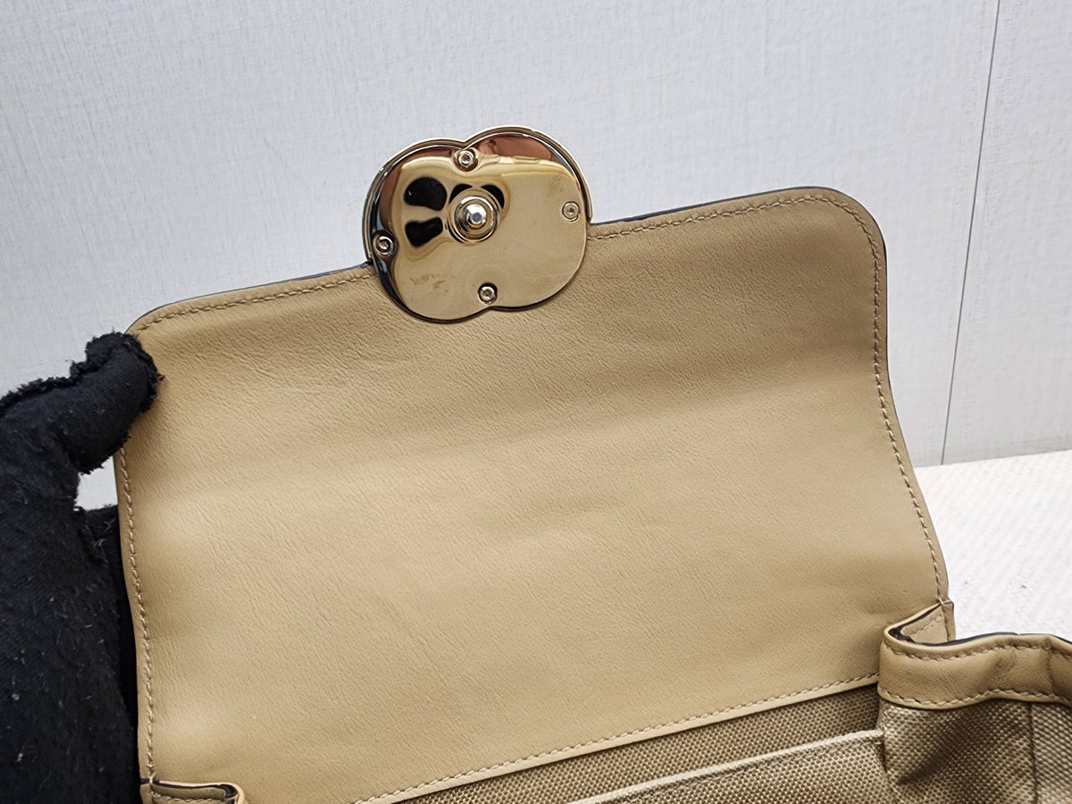 Gucci Beige GG Monogram Small Go Shoulder Bag