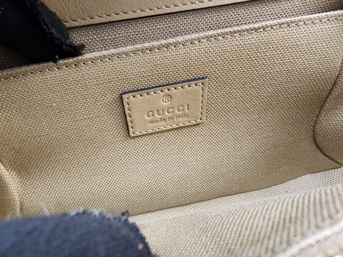 Gucci Beige GG Monogram Small Go Shoulder Bag