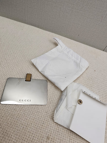 Gucci Beige GG Monogram Small Go Shoulder Bag