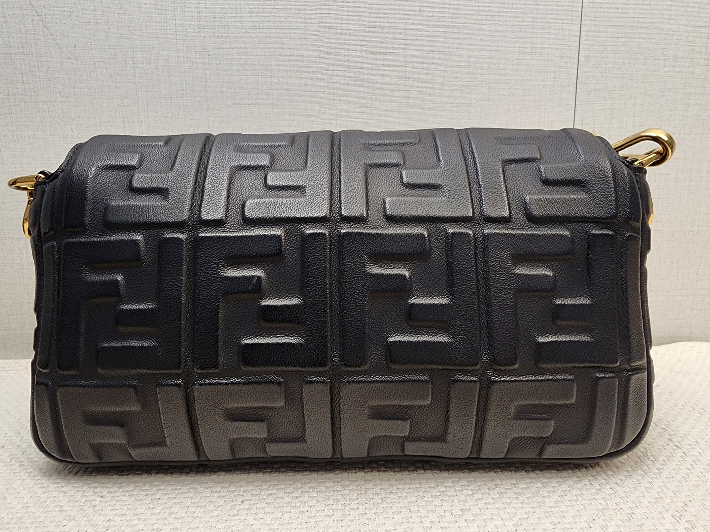 Fendi Black Calfskin Baguette (GHW)