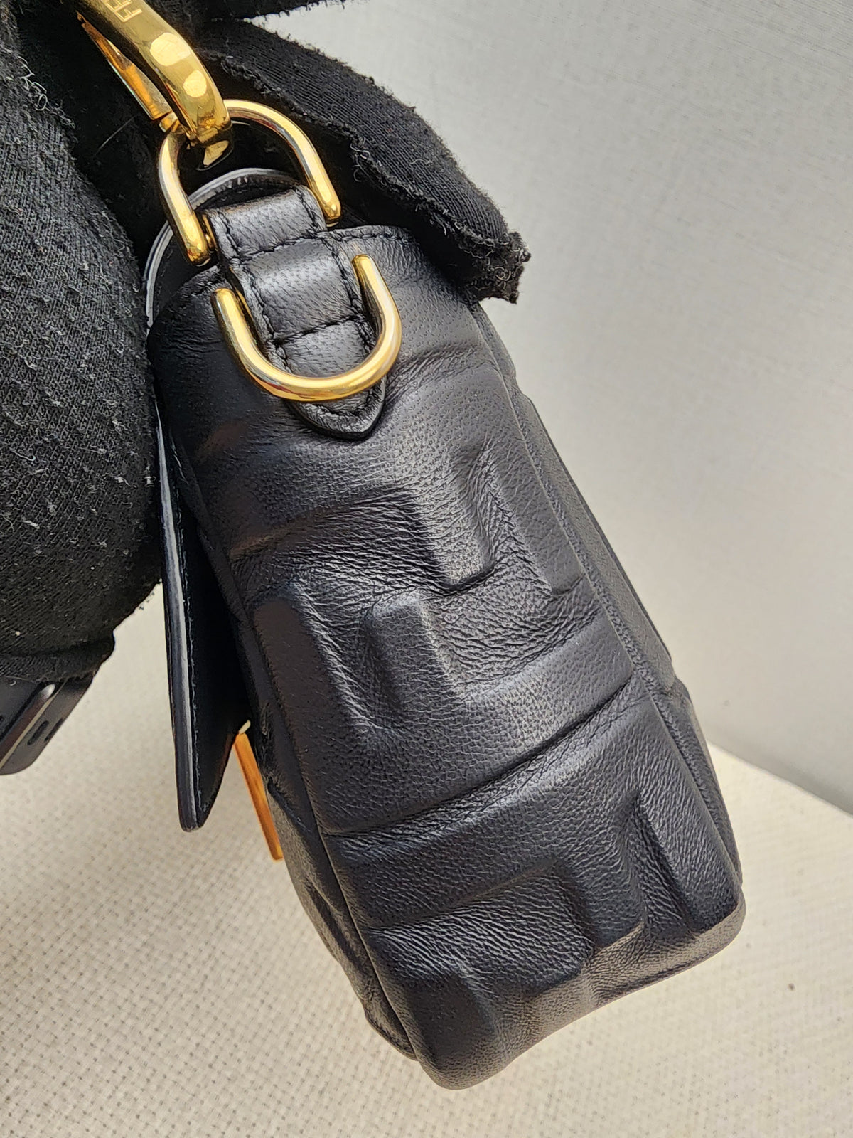 Fendi Black Calfskin Baguette (GHW)