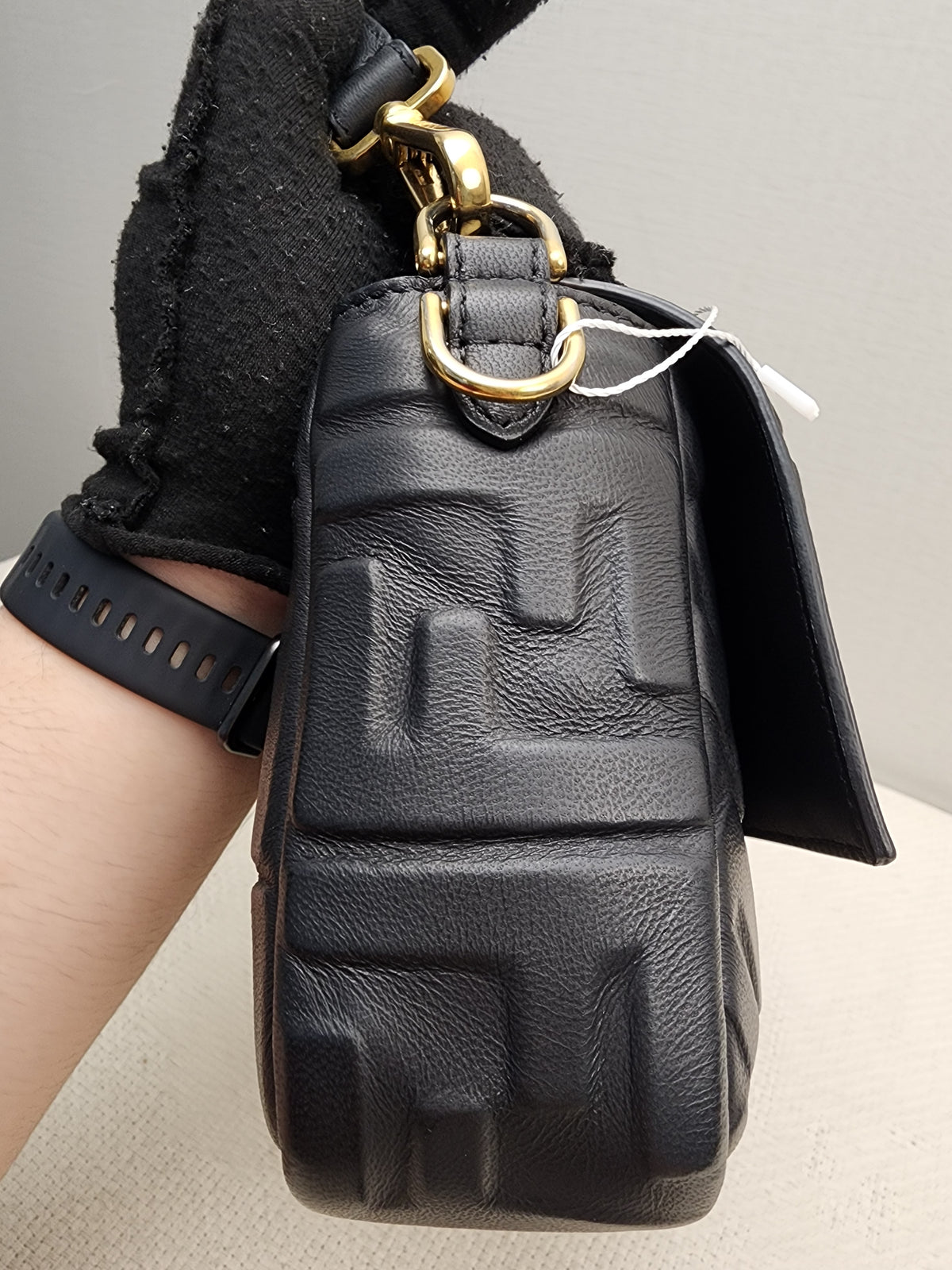 Fendi Black Calfskin Baguette (GHW)