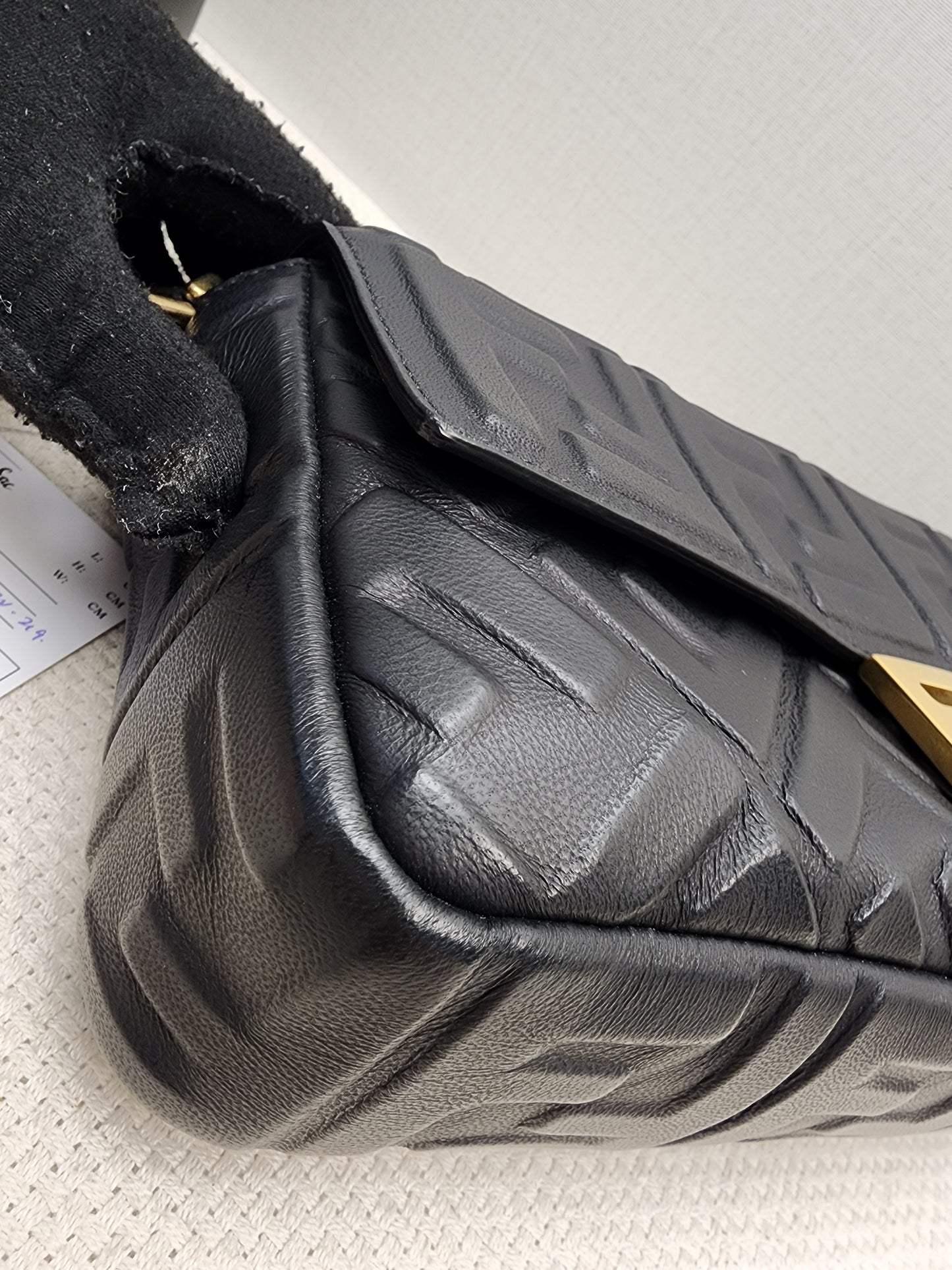 Fendi Black Calfskin Baguette (GHW)