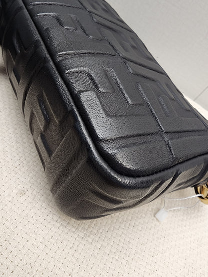 Fendi Black Calfskin Baguette (GHW)