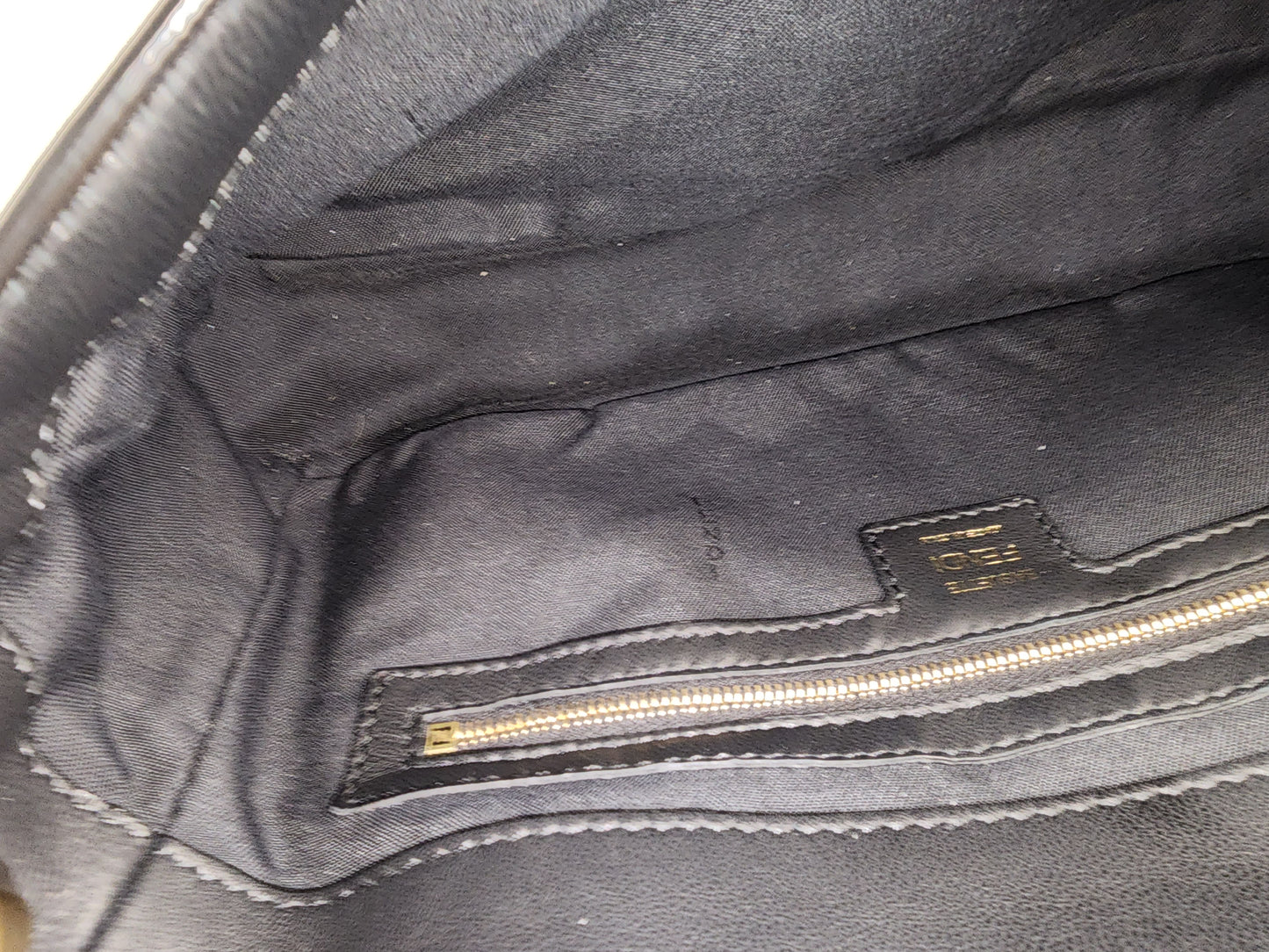 Fendi Black Calfskin Baguette (GHW)