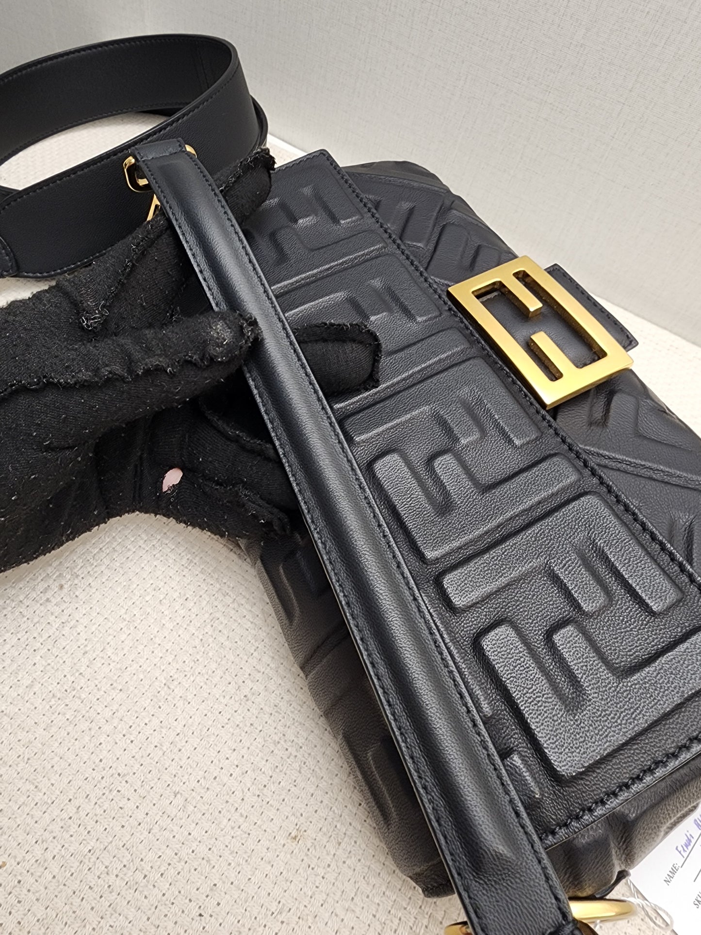 Fendi Black Calfskin Baguette (GHW)