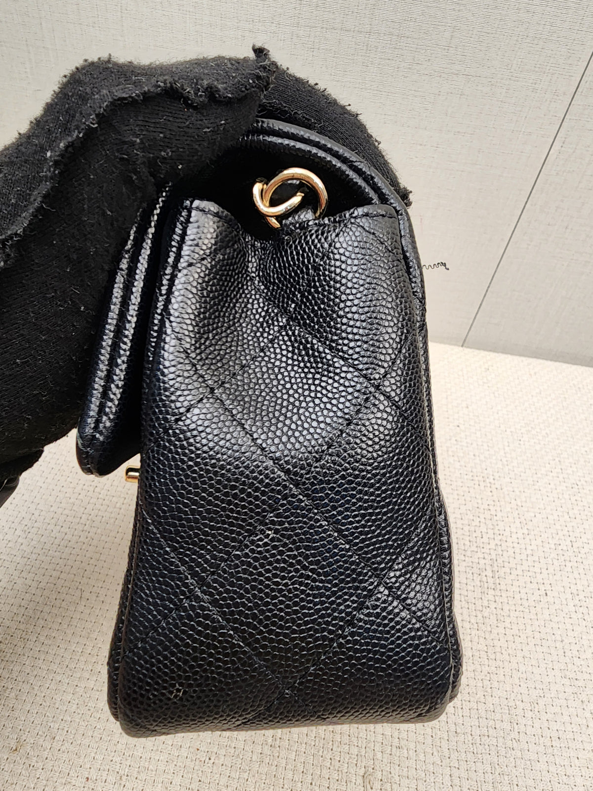 Chanel Black Caviar Mini Rectangular Flap (GHW)