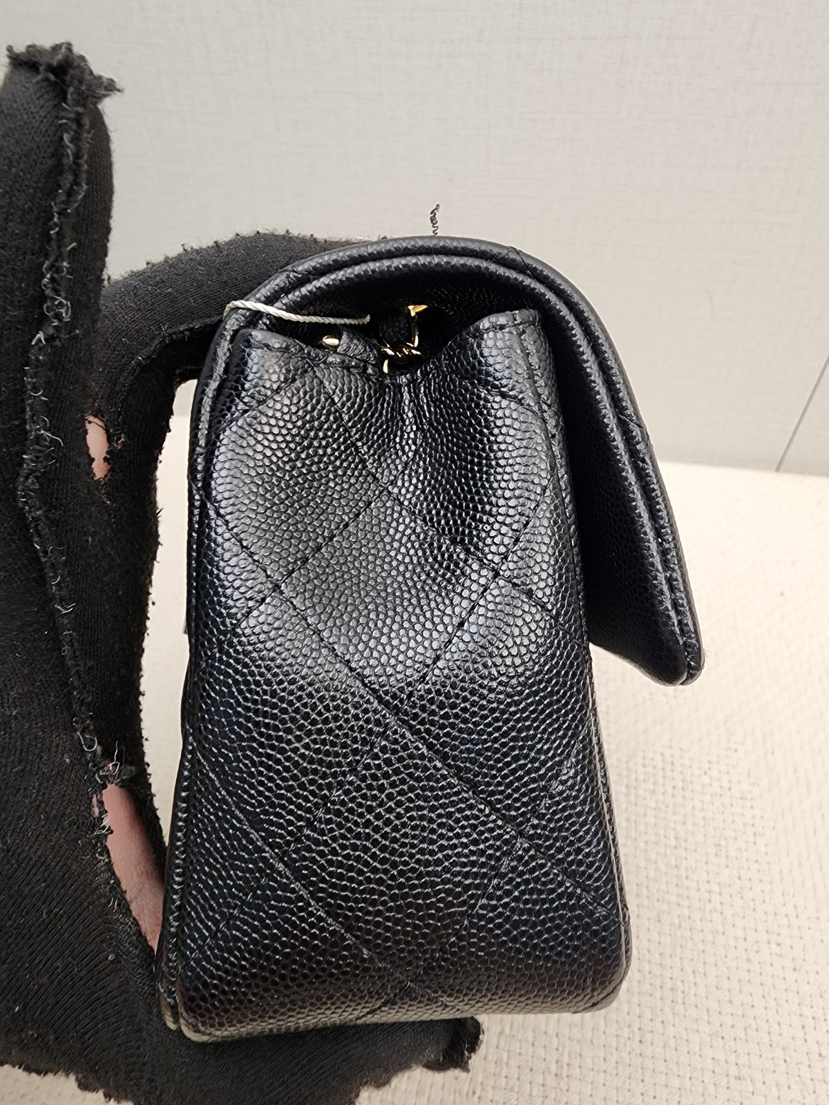 Chanel Black Caviar Mini Rectangular Flap (GHW)