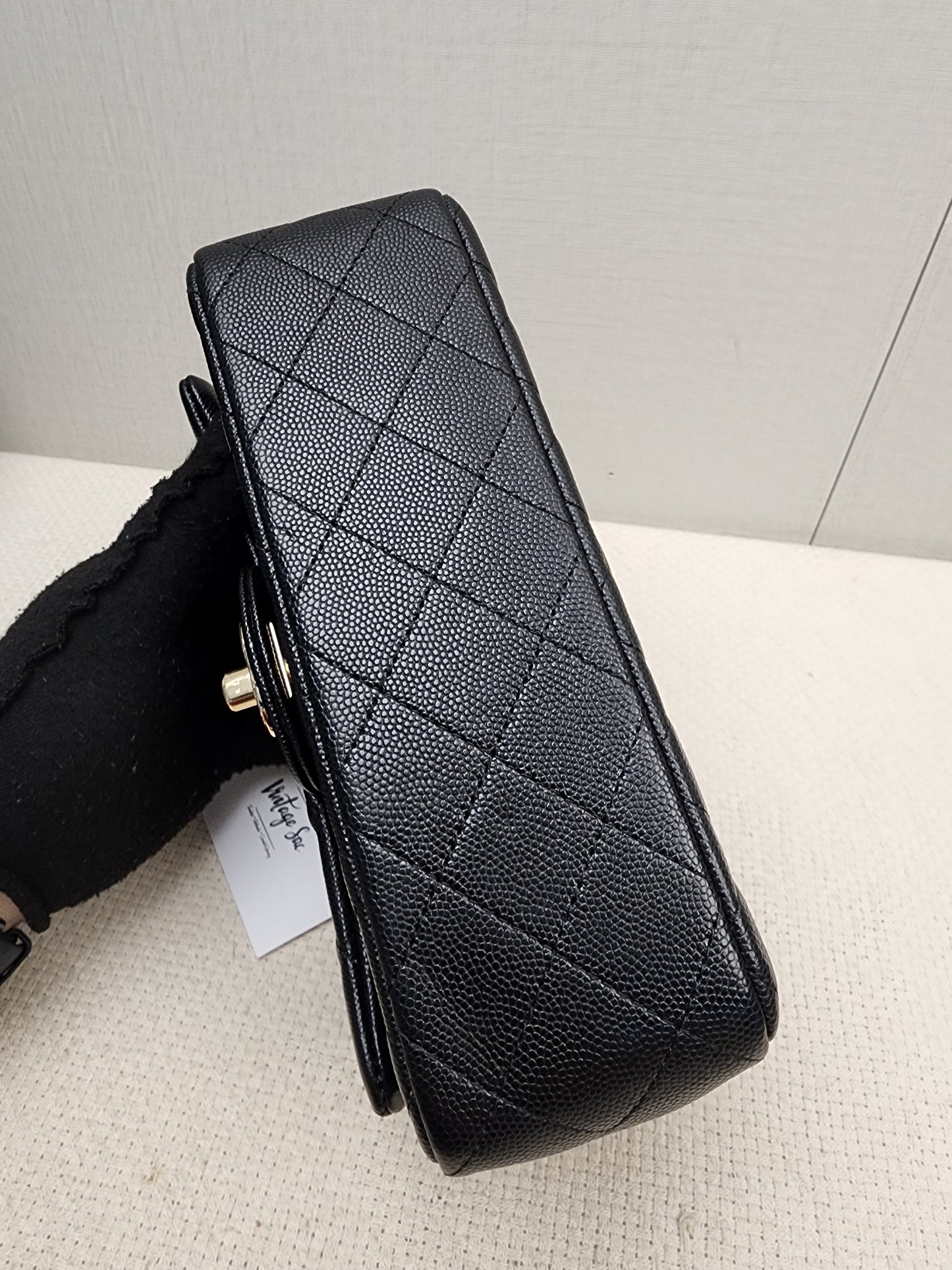 Chanel Black Caviar Mini Rectangular Flap (GHW)