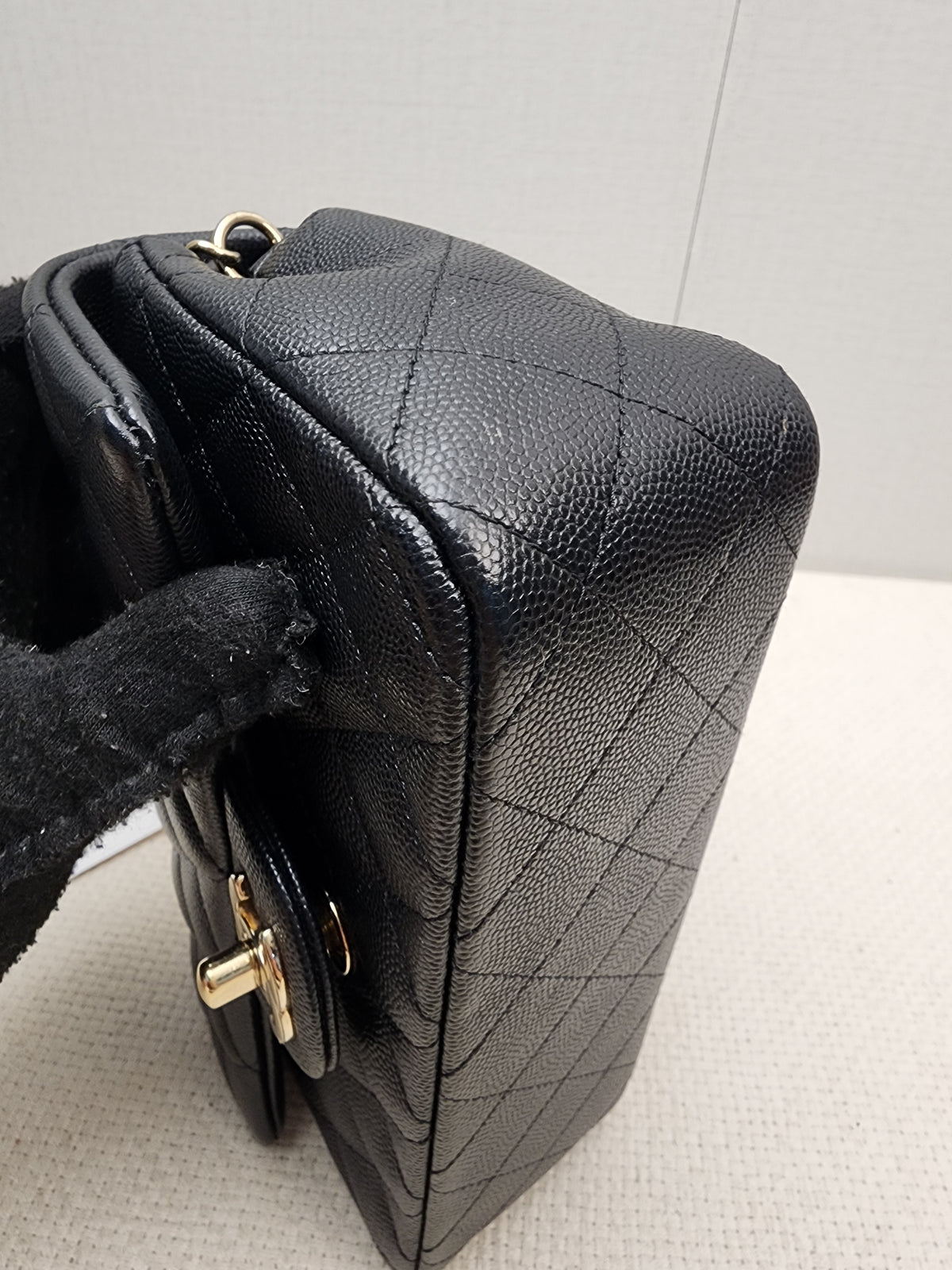 Chanel Black Caviar Mini Rectangular Flap (GHW)