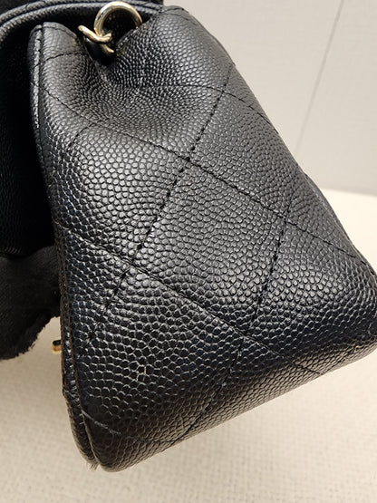 Chanel Black Caviar Mini Rectangular Flap (GHW)