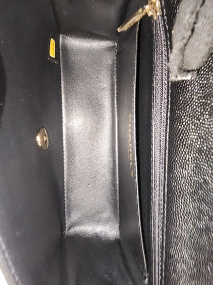 Chanel Black Caviar Mini Rectangular Flap (GHW)