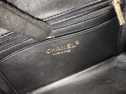 Chanel Black Caviar Mini Rectangular Flap (GHW)