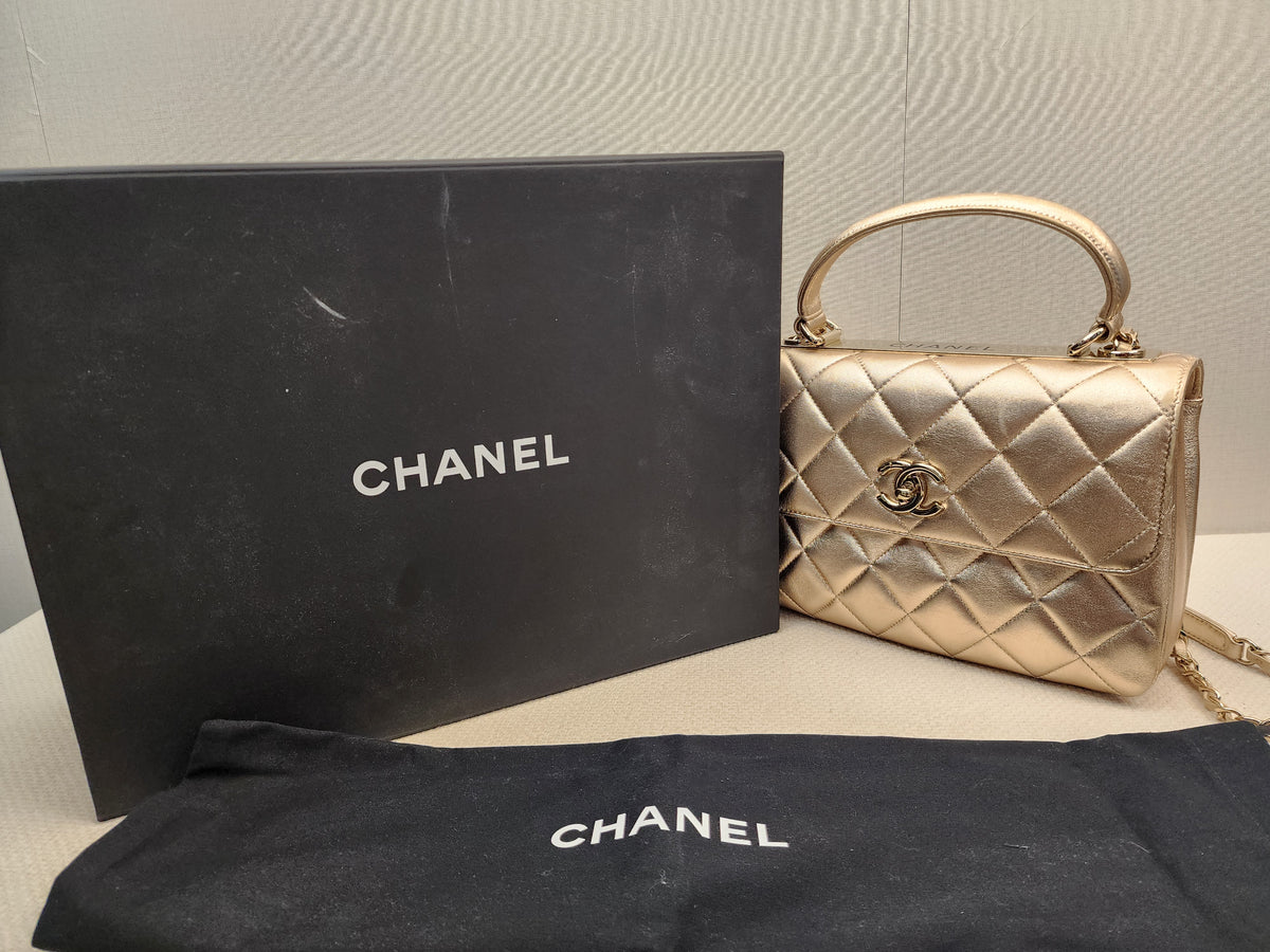Chanel Metallic Gold Lambskin Medium Trendy CC (GHW)
