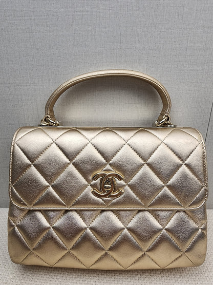Chanel Metallic Gold Lambskin Medium Trendy CC (GHW)