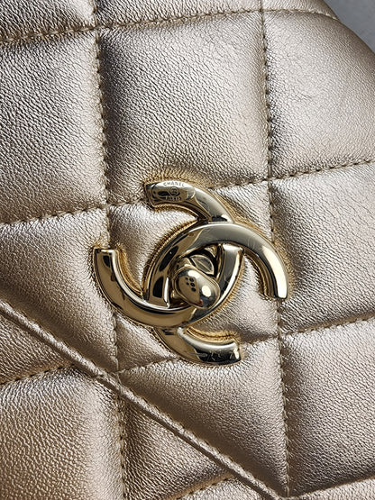 Chanel Metallic Gold Lambskin Medium Trendy CC (GHW)