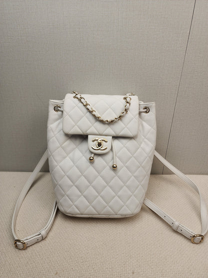 Chanel White Caviar Urban Spirit Backpack (LGHW)