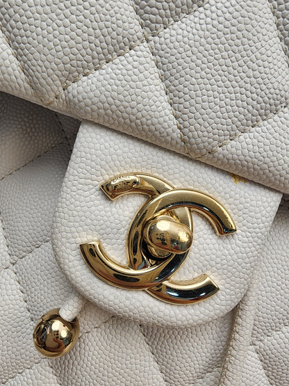 Chanel White Caviar Urban Spirit Backpack (LGHW)