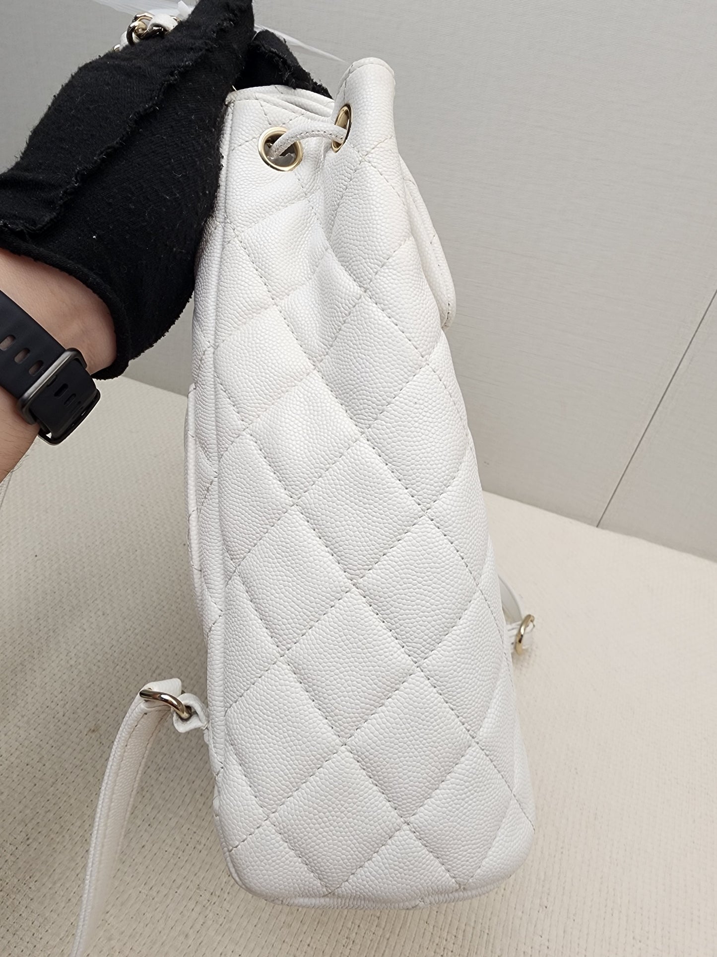 Chanel White Caviar Urban Spirit Backpack (LGHW)