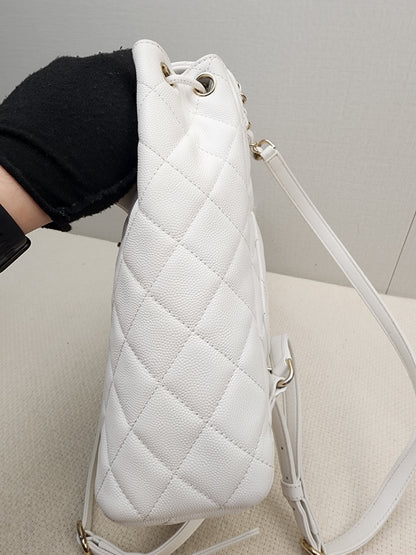 Chanel White Caviar Urban Spirit Backpack (LGHW)