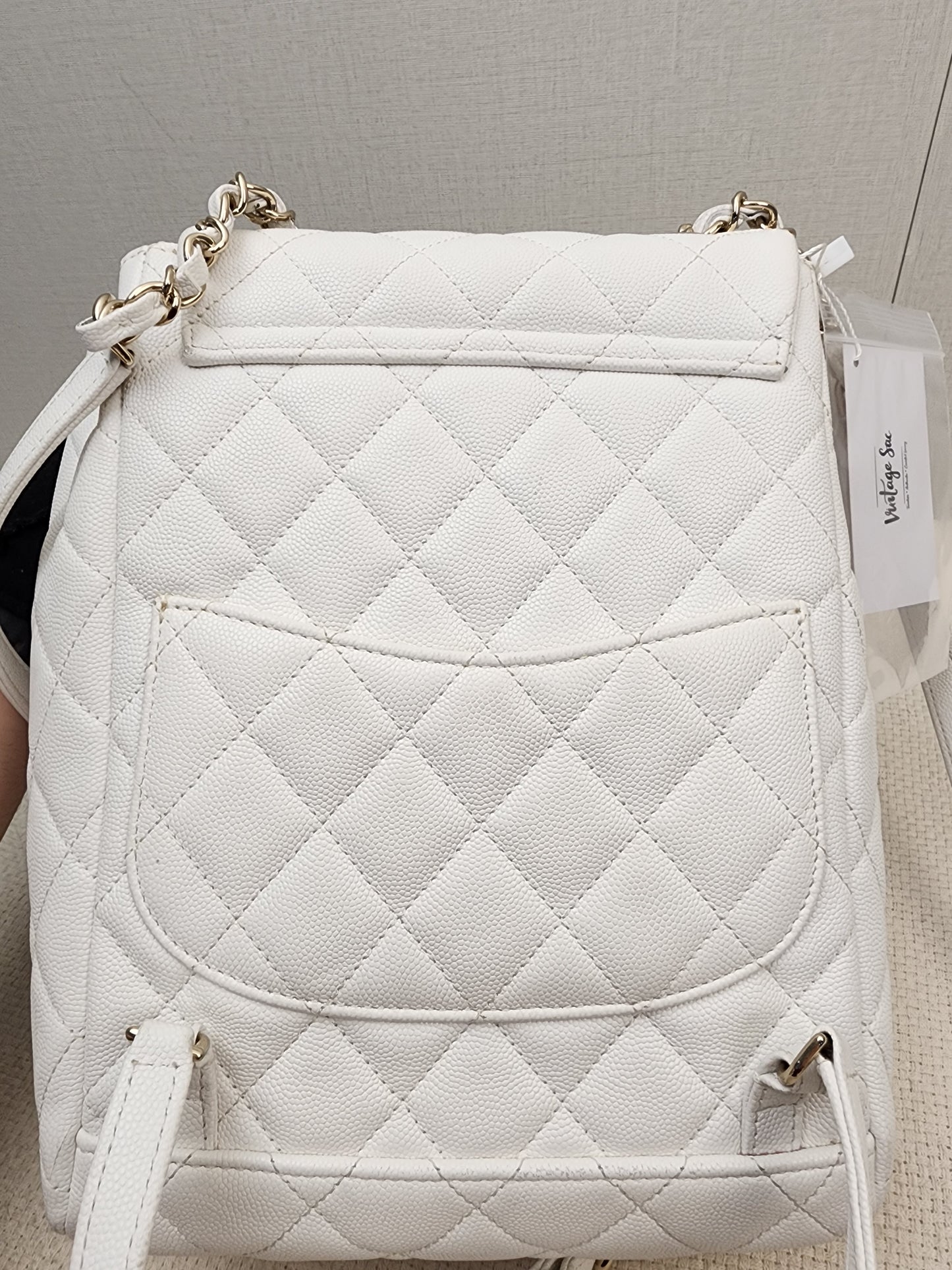 Chanel White Caviar Urban Spirit Backpack (LGHW)