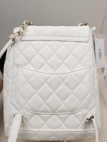 Chanel White Caviar Urban Spirit Backpack (LGHW)