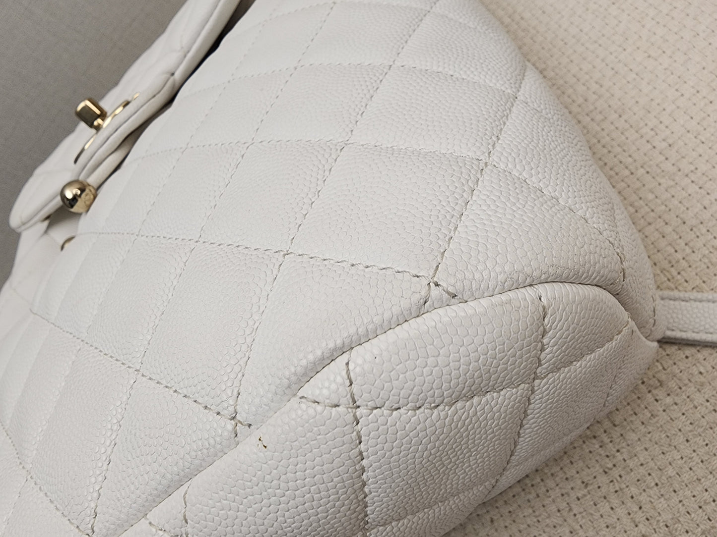 Chanel White Caviar Urban Spirit Backpack (LGHW)