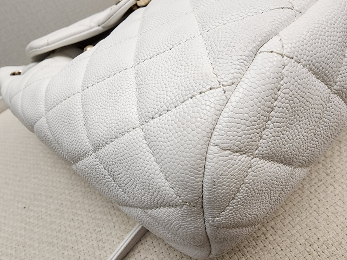 Chanel White Caviar Urban Spirit Backpack (LGHW)