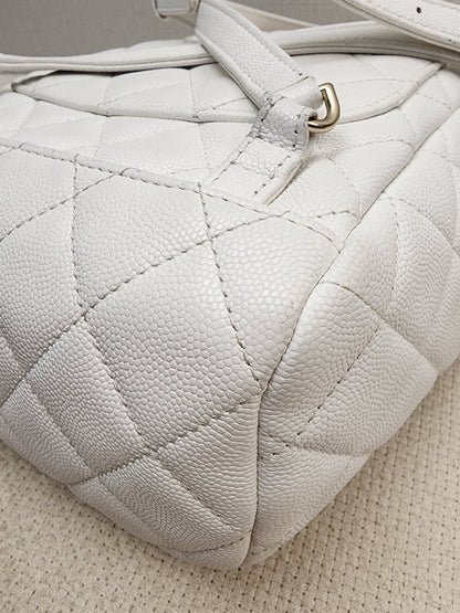 Chanel White Caviar Urban Spirit Backpack (LGHW)