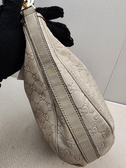 Gucci Ivory Guccissima Twins Hobo Bag
