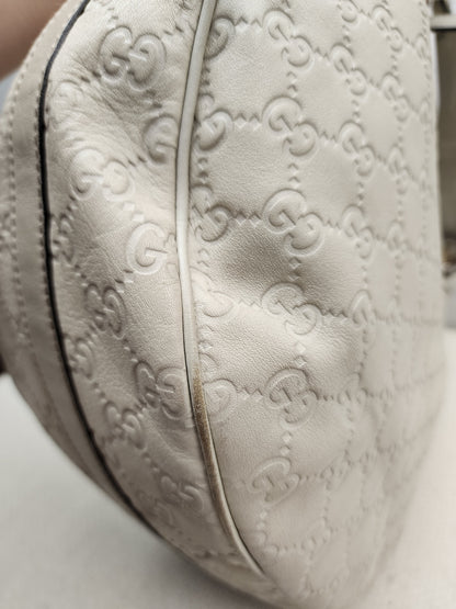 Gucci Ivory Guccissima Twins Hobo Bag