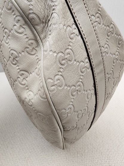 Gucci Ivory Guccissima Twins Hobo Bag