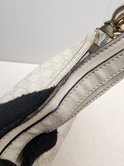Gucci Ivory Guccissima Twins Hobo Bag