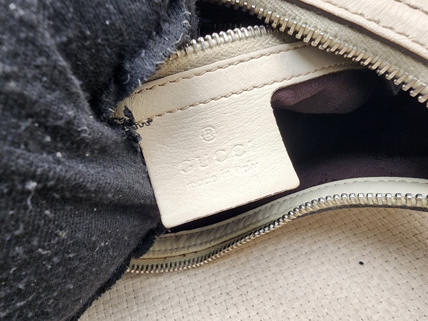 Gucci Ivory Guccissima Twins Hobo Bag