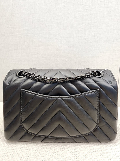 Chanel So Black Aged Calfskin Mini 2.55 in Chevron