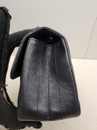 Chanel So Black Aged Calfskin Mini 2.55 in Chevron