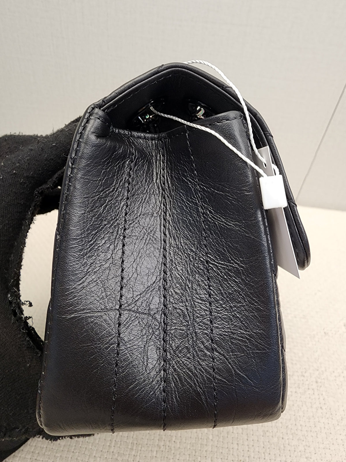 Chanel So Black Aged Calfskin Mini 2.55 in Chevron