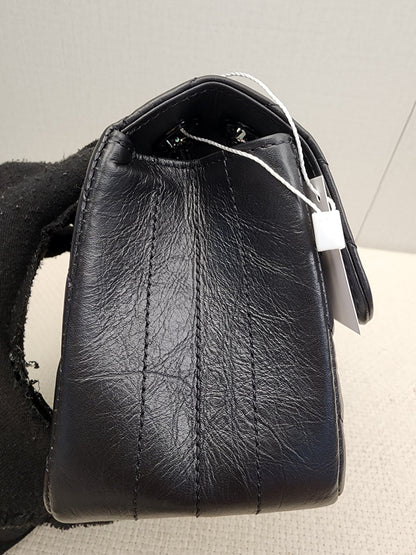 Chanel So Black Aged Calfskin Mini 2.55 in Chevron