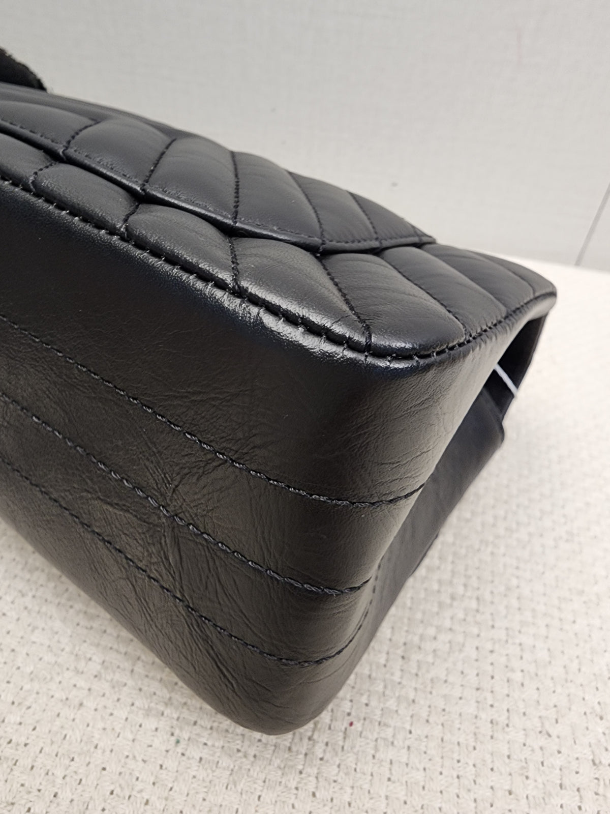 Chanel So Black Aged Calfskin Mini 2.55 in Chevron