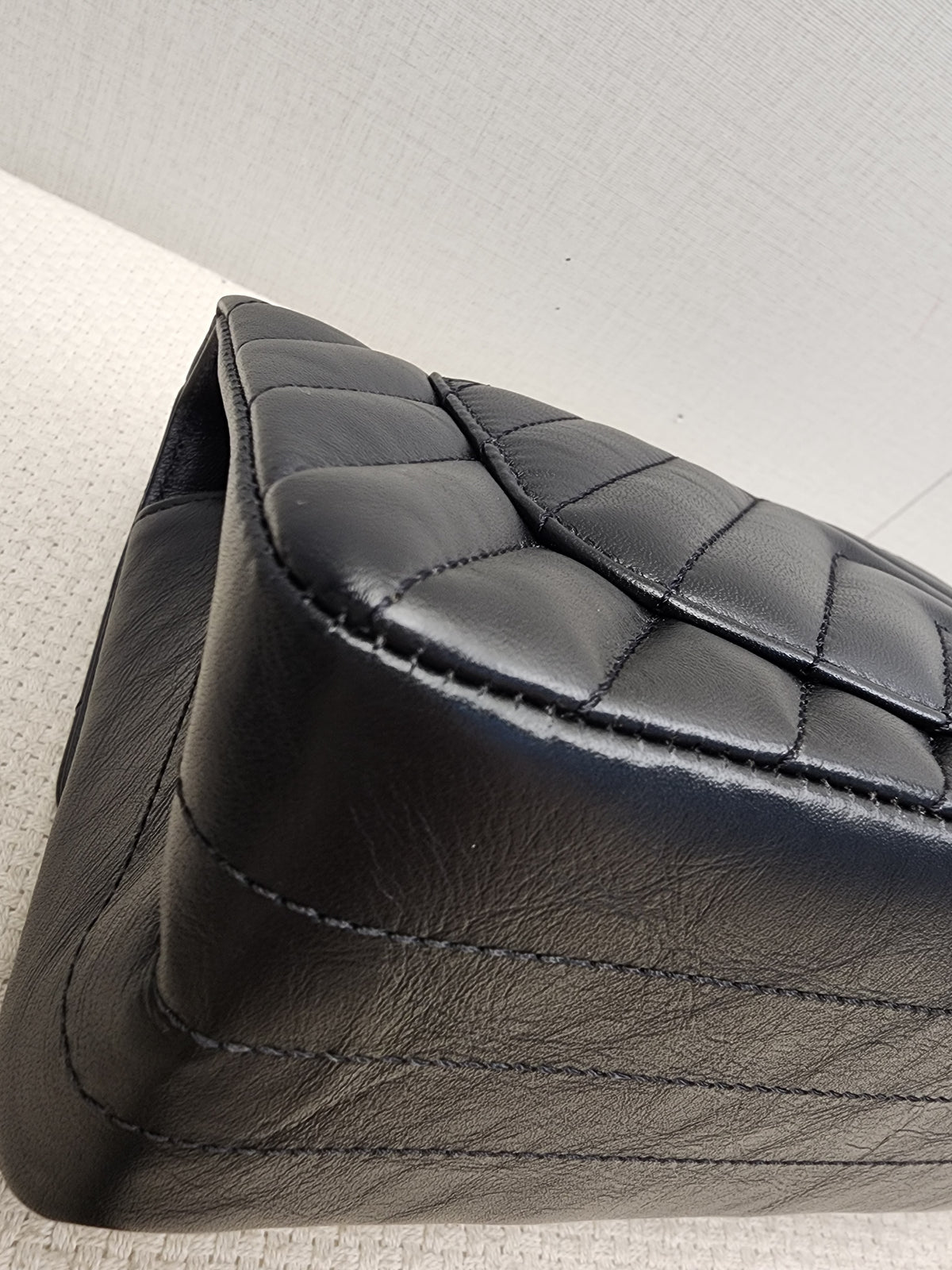 Chanel So Black Aged Calfskin Mini 2.55 in Chevron