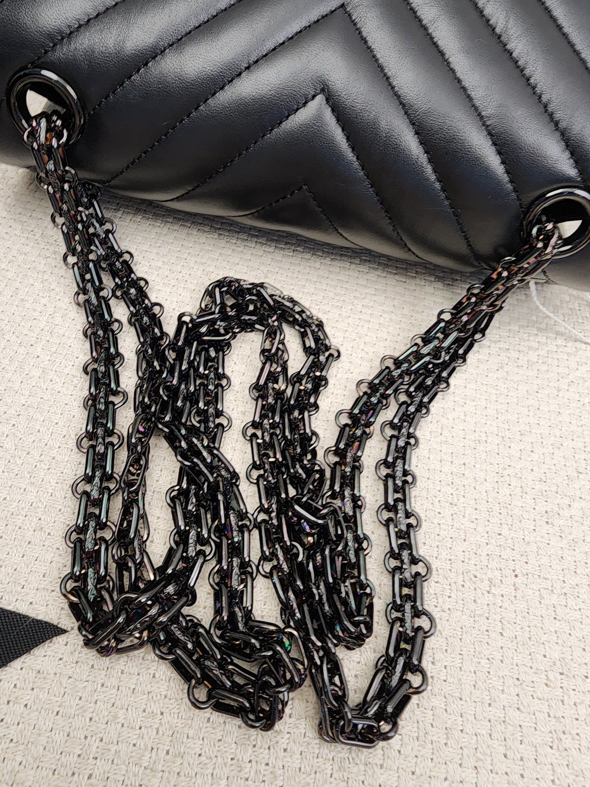 Chanel So Black Aged Calfskin Mini 2.55 in Chevron
