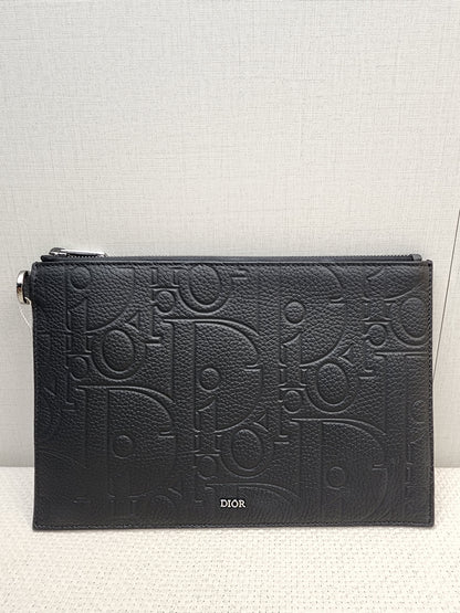 Dior Navy Oblique Medium Saddle w Strap