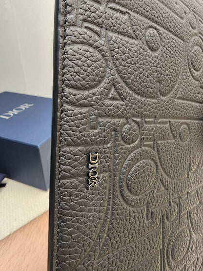 Dior Navy Oblique Medium Saddle w Strap