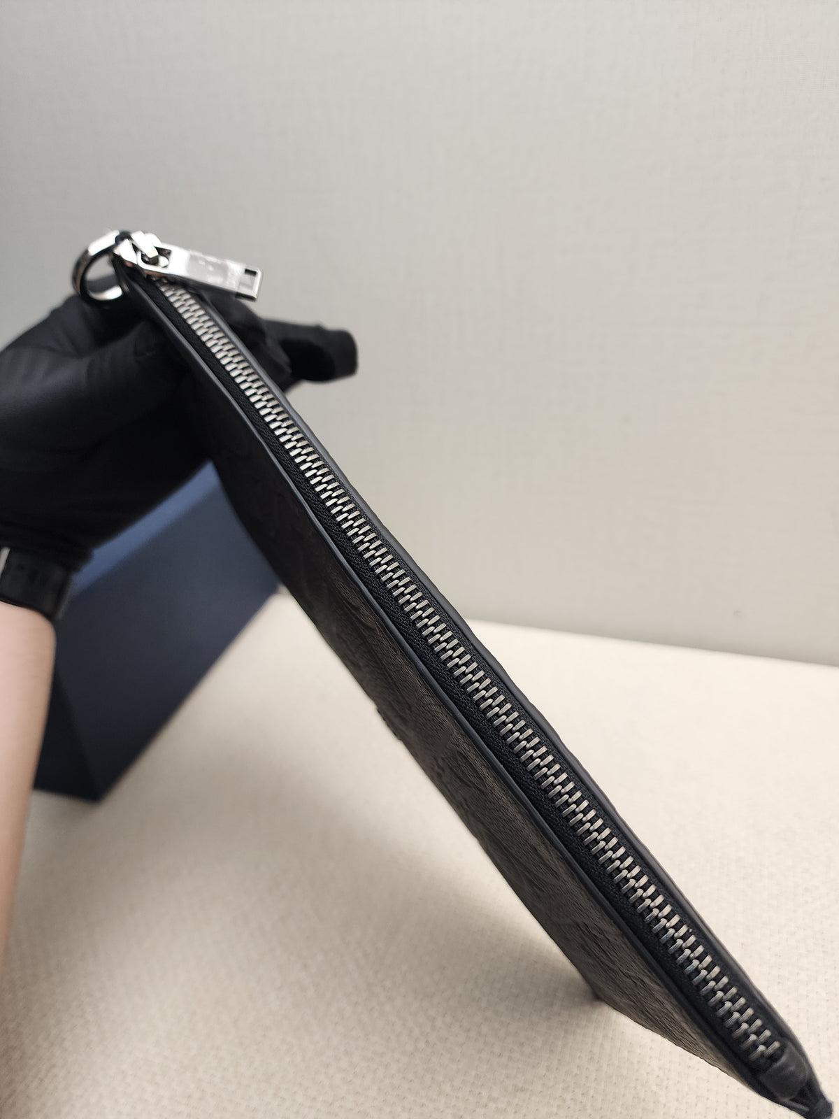 Dior Navy Oblique Medium Saddle w Strap