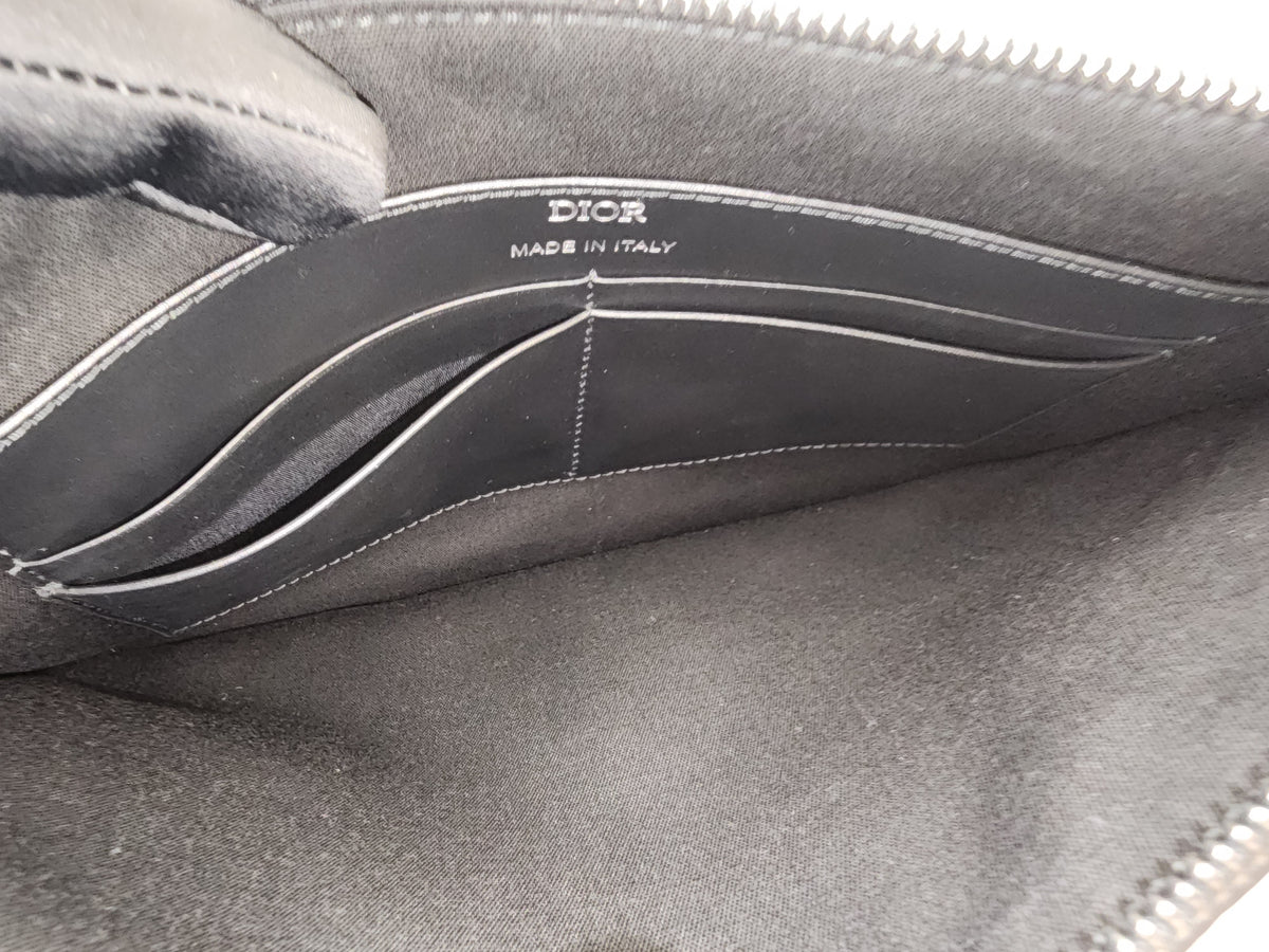 Dior Navy Oblique Medium Saddle w Strap