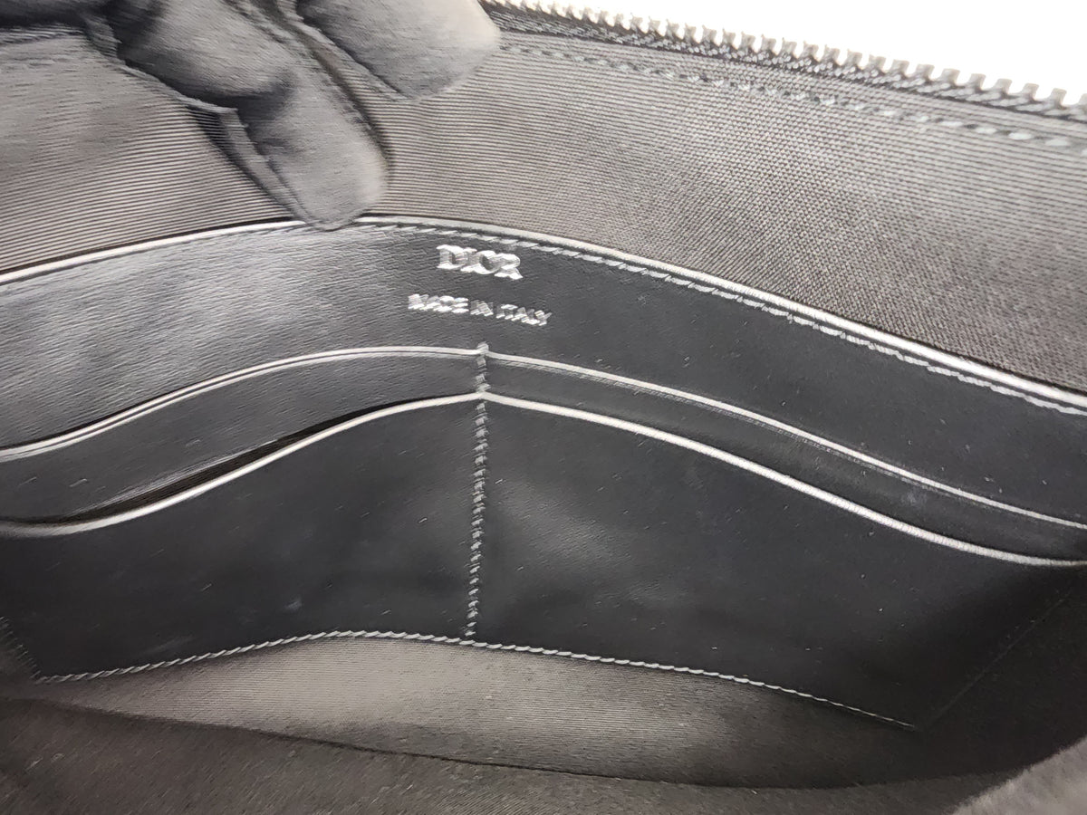 Dior Navy Oblique Medium Saddle w Strap