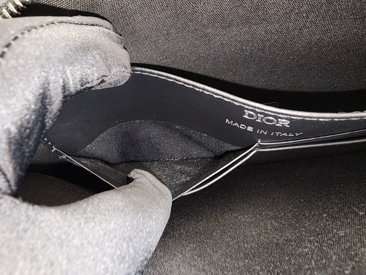 Dior Navy Oblique Medium Saddle w Strap