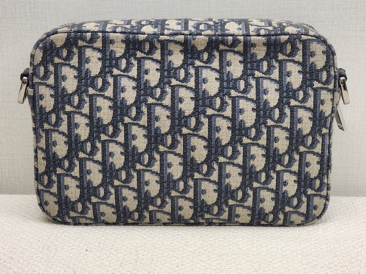 Dior Navy Oblique Canvas Safari Messenger Bag