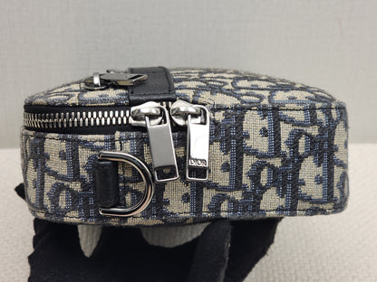 Dior Navy Oblique Canvas Safari Messenger Bag